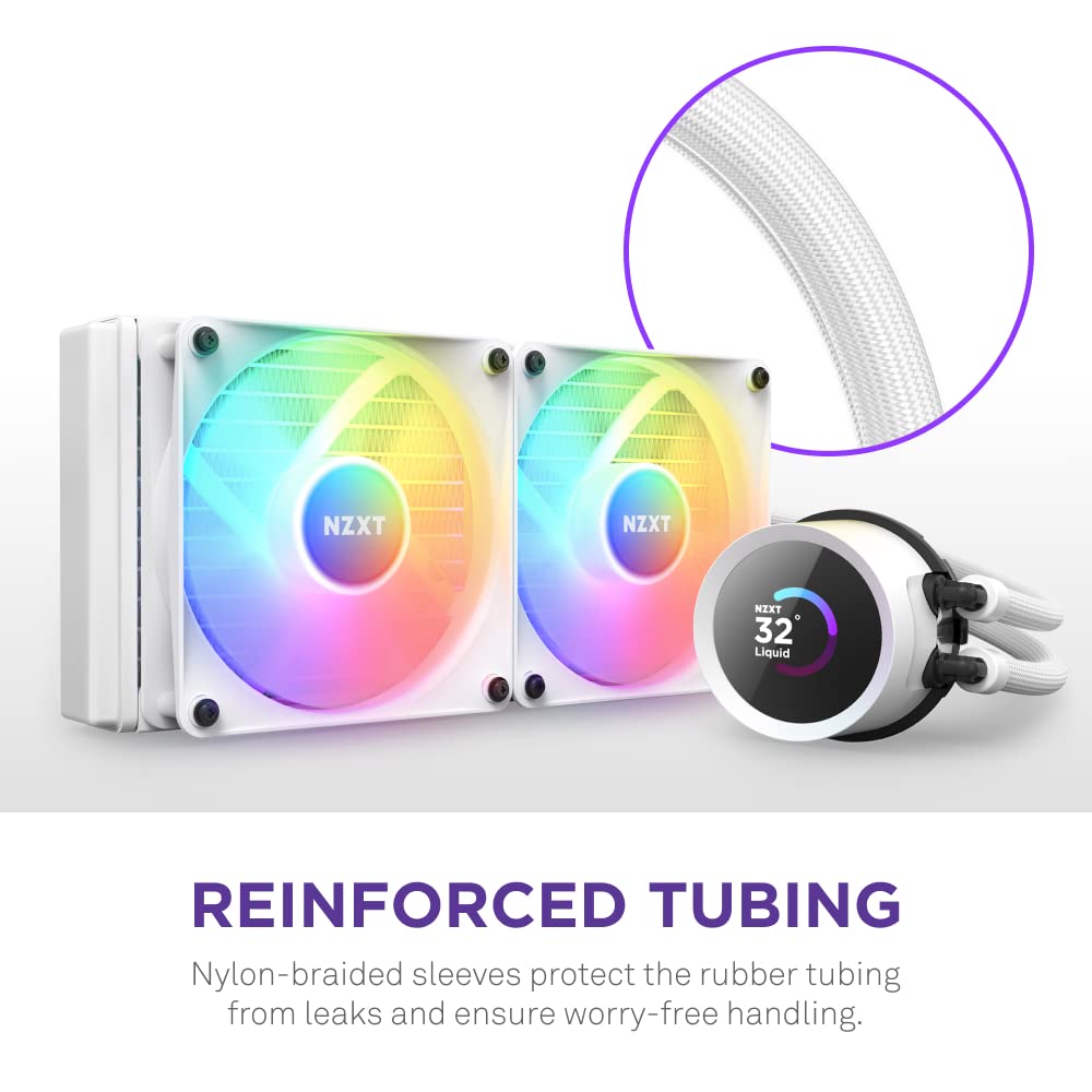 NZXT RL-KR240-W1 Kraken 240 RGB Liquid CPU Cooler White