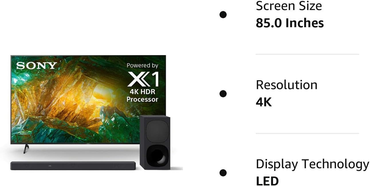 Sony X800H 85" 4K TV & HT-G700 3.1CH Soundbar Bundle