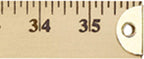 Westcott 636921-001 Wooden Yardstick with Brass Ends