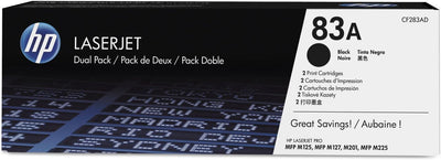 HP CF283AD 83A Black LaserJet Toner Cartridge 2-Pack