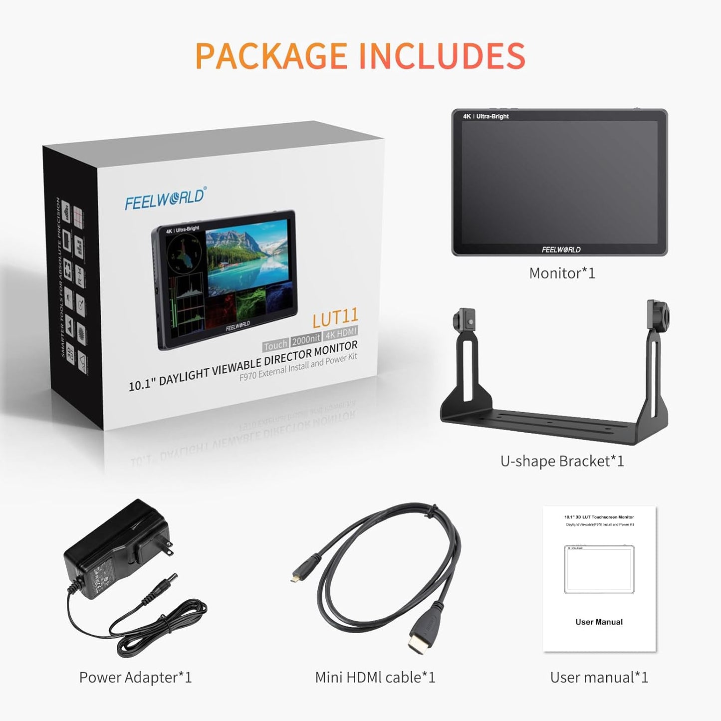 FEELWORLD LUT11H 10.1" 2000nit Touchscreen Monitor
