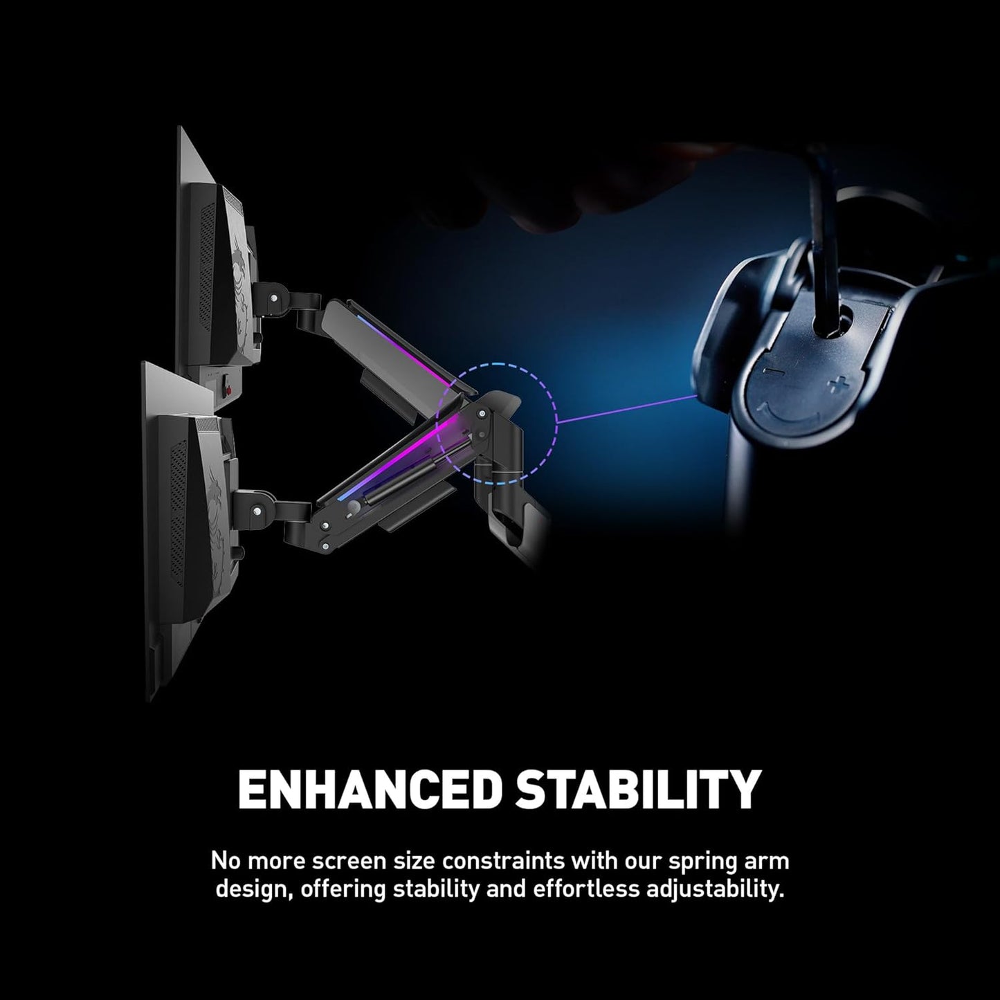 MSI MPG MT201DR Premium RGB Dual Monitor Stand