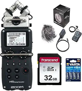 Zoom H5 Handy Recorder Bundle - Interchangeable Mic, APH-5, 32GB