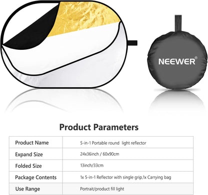 Neewer 88008128 5-in-1 Photography Reflector