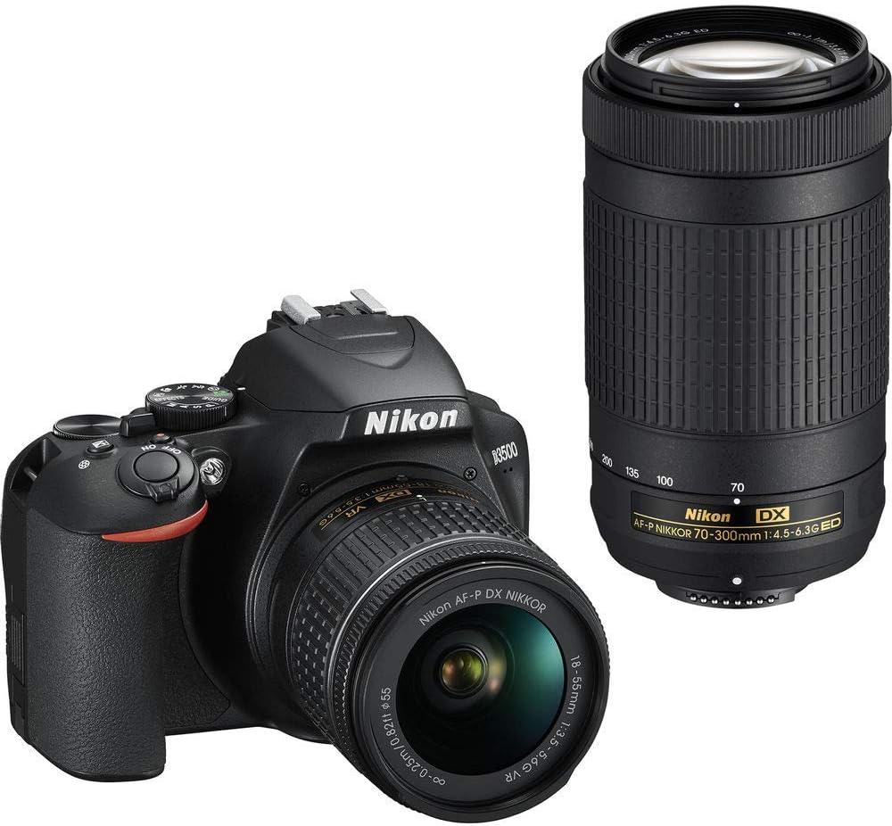 Nikon 1588 D3500 DSLR Camera with 18-55mm & 70-300mm Lens Bundle
