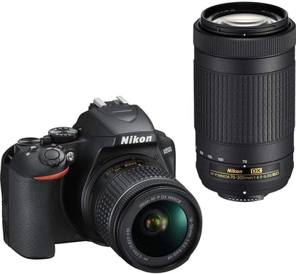 Nikon 1588 D3500 DSLR Camera with 18-55mm & 70-300mm Lens Bundle