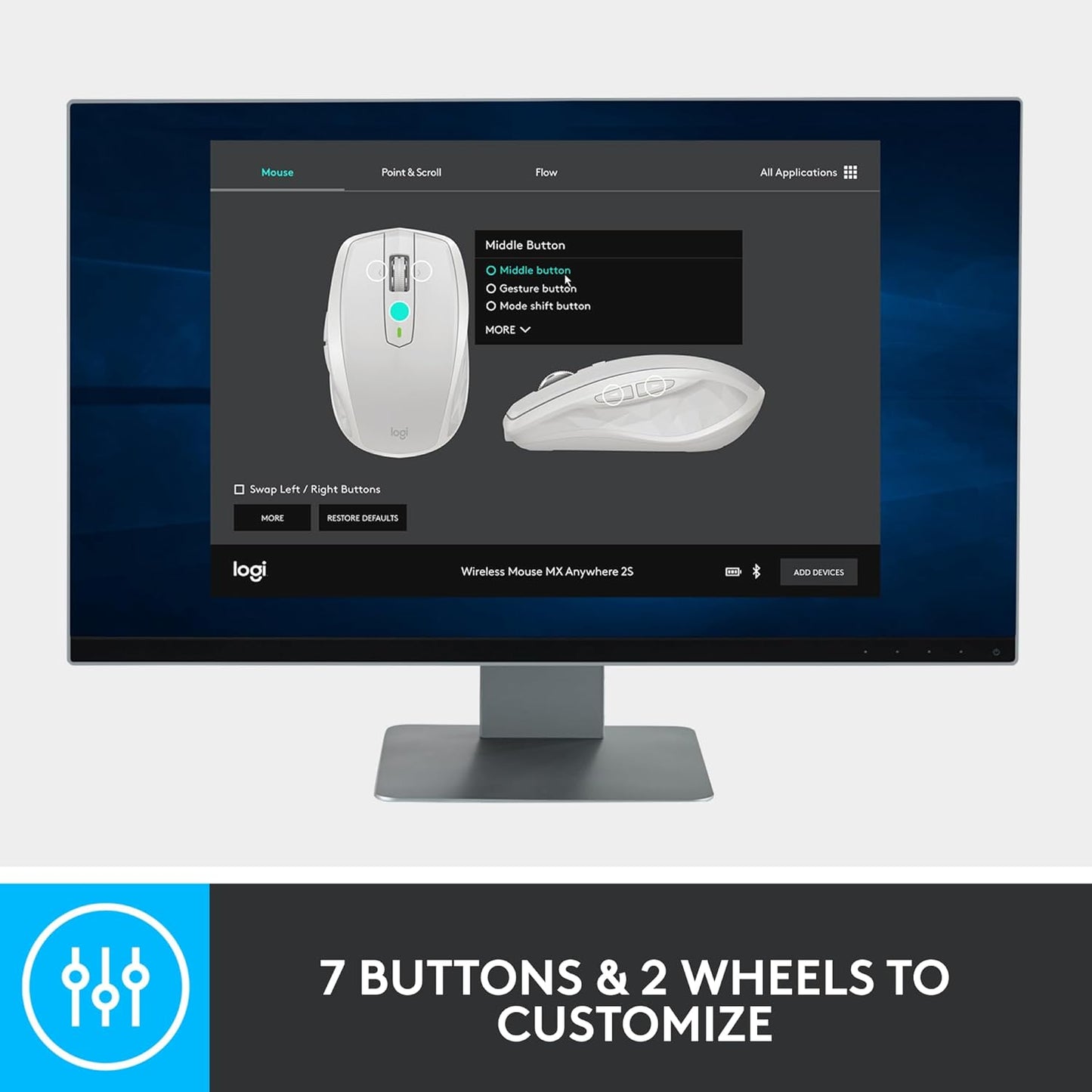 Logitech 910-007232 MX Anywhere 2S Wireless Mouse