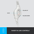 Logitech 981-001285 H390 Headset - Wired - Noise Cancelling Mic