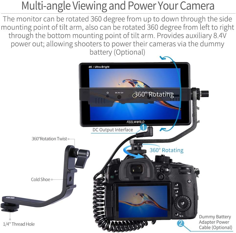 FEELWORLD SA-FW759 LUT6 6" 2600nits 4K HDMI Camera Monitor