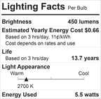 GE 44898 Relax 40W Equivalent Dimmable LED 8-Pack