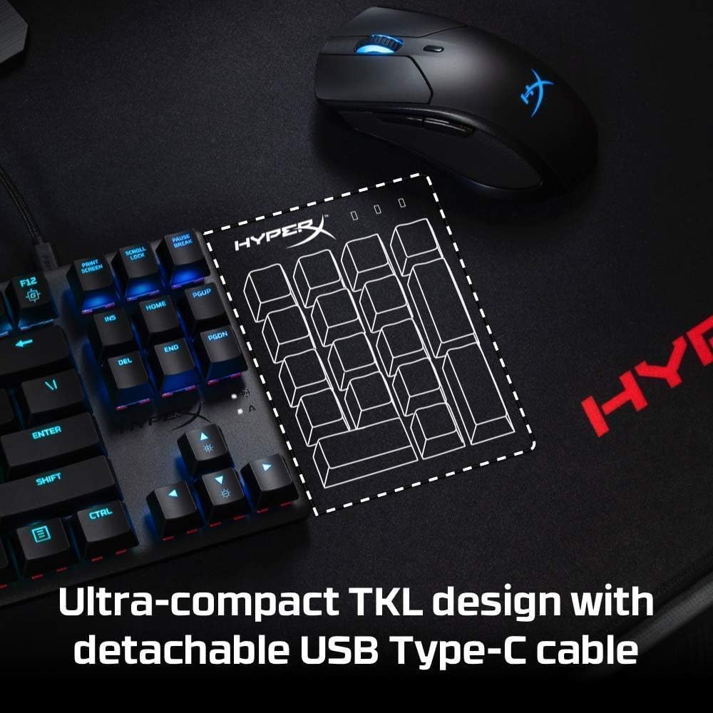 HyperX HX-KB7AQX-US-cr Alloy Origins Aqua Keyboard