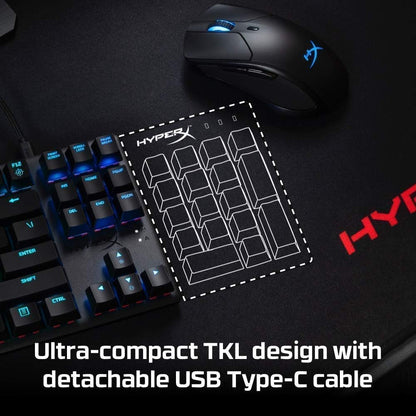 HyperX HX-KB7AQX-US-cr Alloy Origins Aqua Keyboard