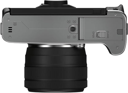 Fujifilm X-T200 Mirrorless Camera XC15-45mm Lens Kit Silver