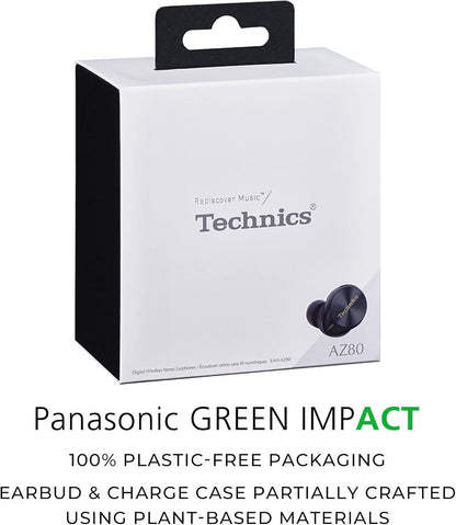 Technics EAH–AZ80-K Noise Cancelling True Wireless Earbuds - Black