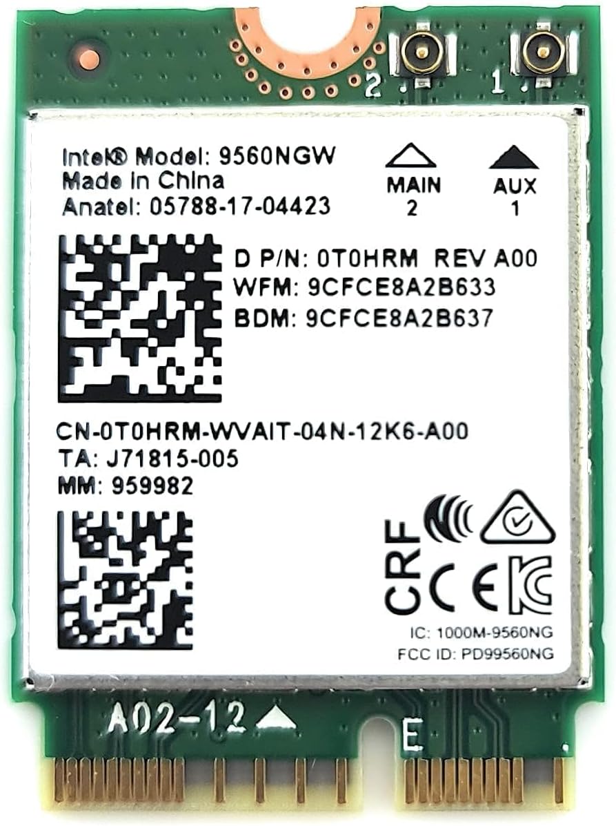 Intel 9560.NGWG.NV Wireless-AC Gigabit WiFi Adapter