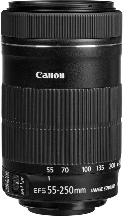 Canon 8546B002 EF-S 55-250mm STM Lens Bundle - Renewed