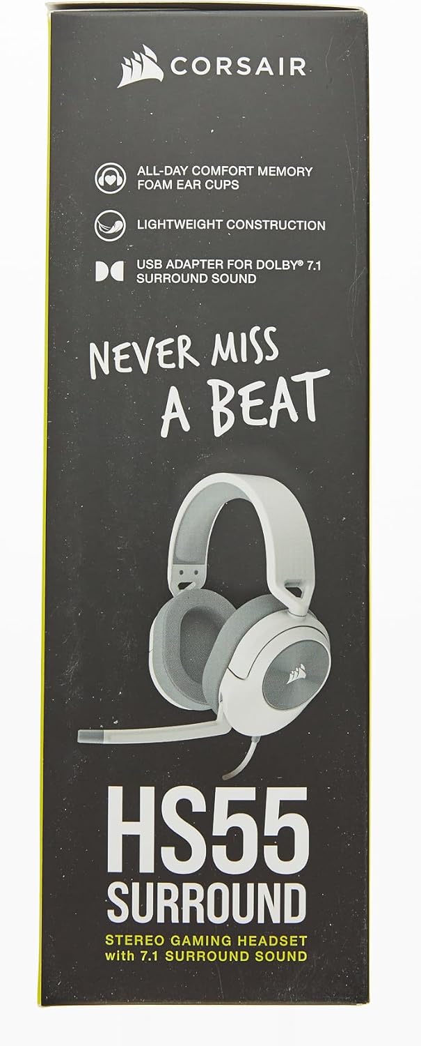 Corsair CA-9011266 HS55 Surround Wired Gaming Headset White