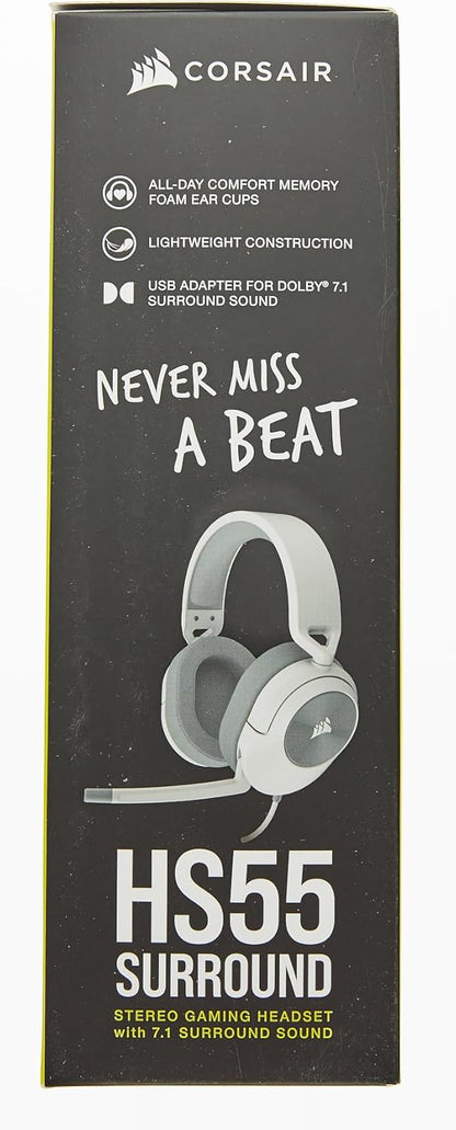 Corsair CA-9011266 HS55 Surround Wired Gaming Headset White