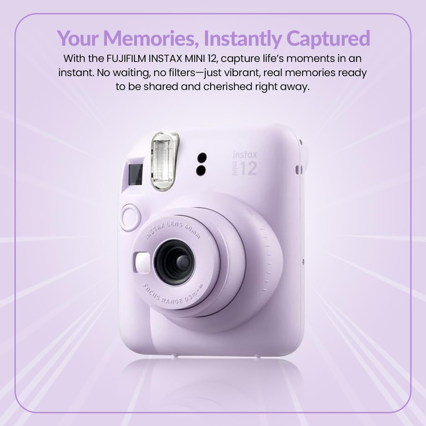 Fujifilm INSTAX Mini 12 Holiday Bundle Lilac Purple