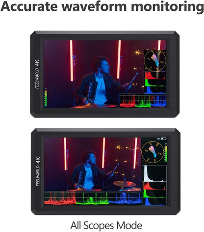 FEELWORLD FWDF6 6" 4K HDMI On-Camera Monitor Bundle