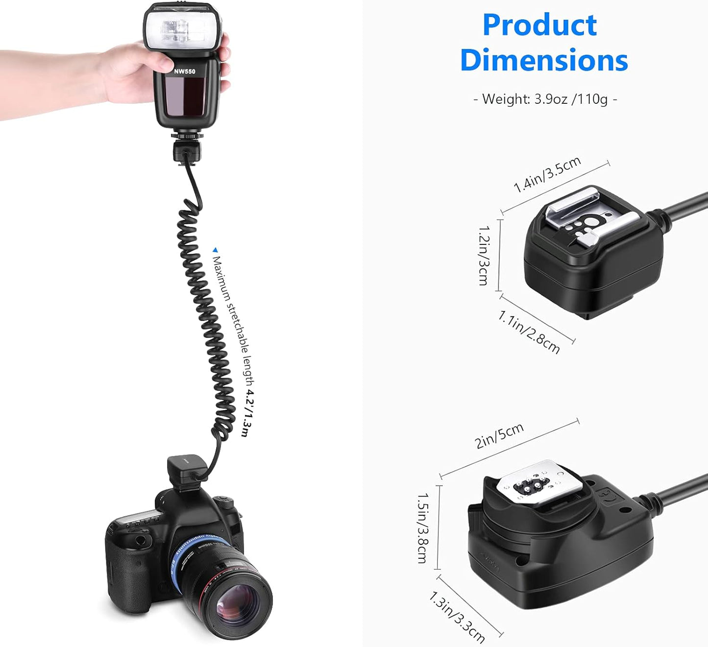 Neewer 10085390 TTL Off Camera Flash Cord Canon