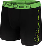 Spyder Mens Boxer Briefs 4-Pack - Poly Spandex Performance Underwear