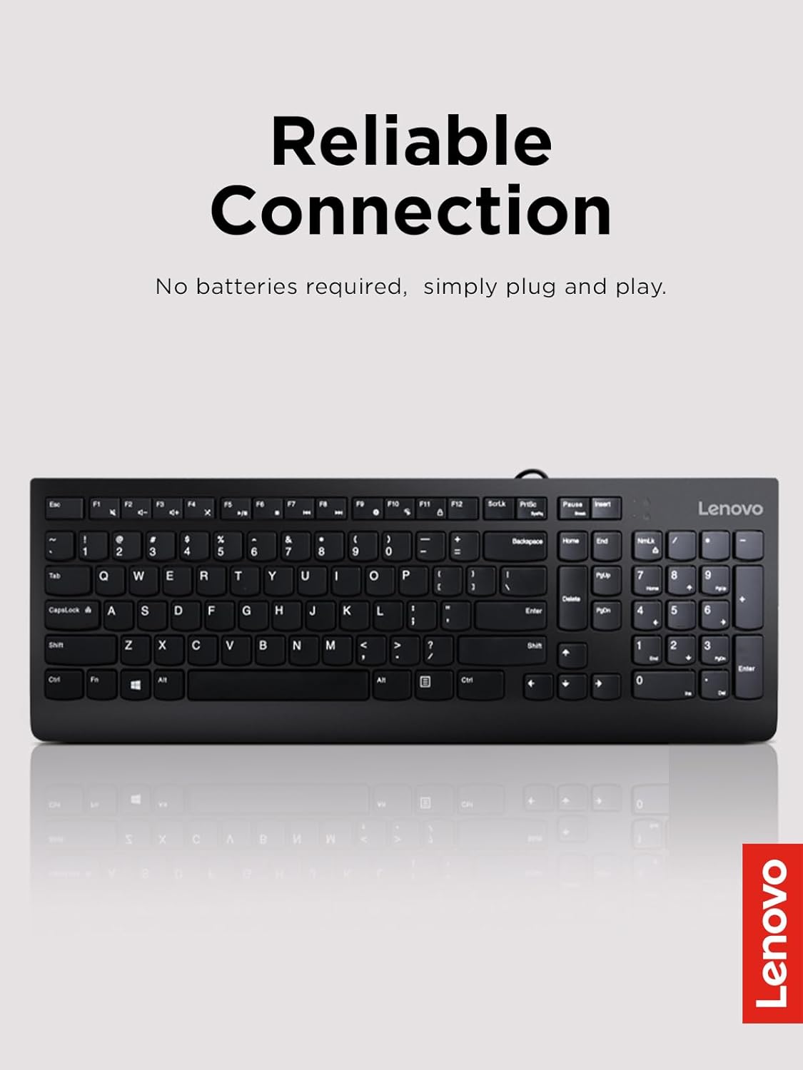 Lenovo GX30M39655 300 USB Wired Ergonomic Keyboard