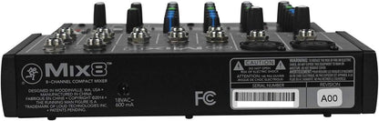 Mackie MIX8+(2)RCXFM20E-B 8-Channel Mixer Bundle