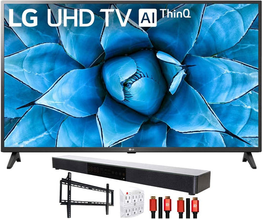 LG E2LG75UN7370PUE 75" 4K UHD HDR AI TV Bundle