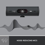 Logitech Brio 500 4MP USB-C Webcam Graphite