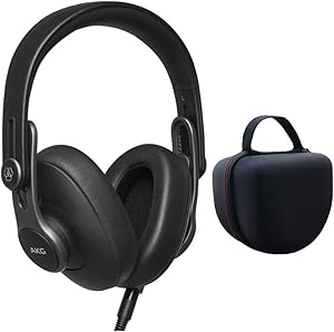 AKG K371 Pro Audio Studio Headphones Bundle - Foldable, Closed-Back