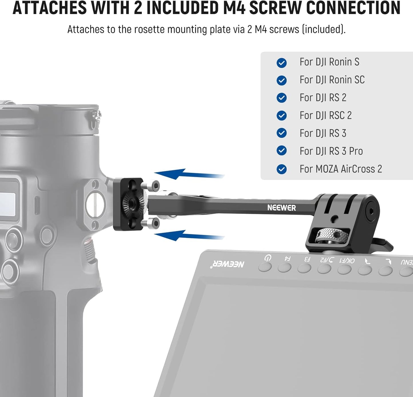 Neewer 10102340 Adjustable Field Monitor Mount