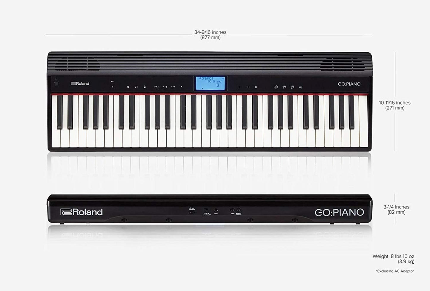 Roland GO-61P GO:PIANO 61-key Digital Keyboard with Bluetooth