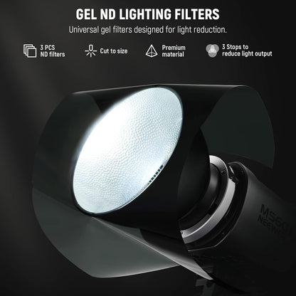 Neewer FL-20: ND Gel Filter Set for Studio Lighting