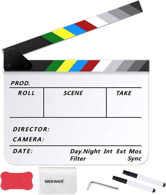 Neewer 10083458@@##1 Acrylic Film Director's Clapper Board