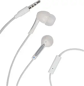 RCA HP59MICWH Earbuds with In-Line Mic White — main product image