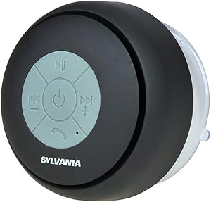 Sylvania SP230-BLACK Bluetooth Shower Speaker Black — main product image