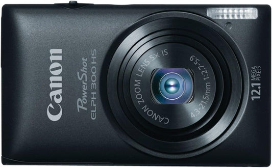 Canon 5096B001 PowerShot ELPH 300 HS 12.1MP Digital Camera - Black