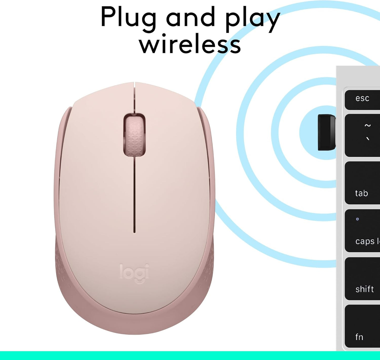 Logitech 910-006862 M170 Rose Wireless Mouse