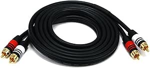 Monoprice MMP-2864 Premium 6ft RCA Audio Cable - Black — main product image