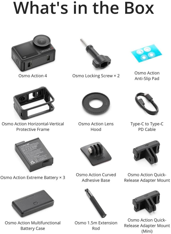 DJI Osmo Action 4 Adventure Combo 4K Waterproof Camera