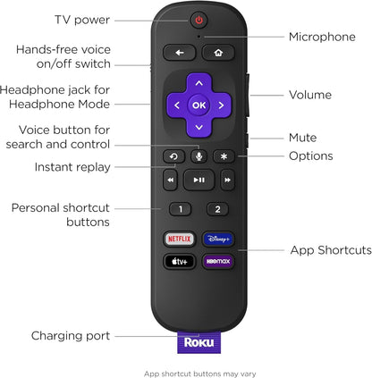 Roku 55R6A5R 55-Inch Plus Series 4K QLED TV