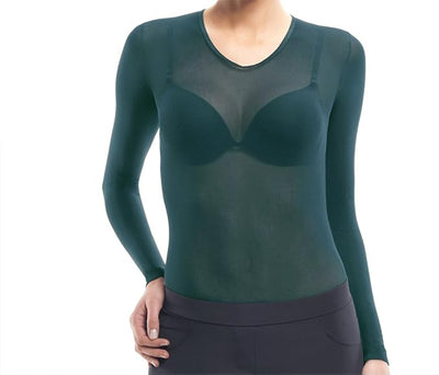 Lupo 00845-001 Women's Second Skin Sheer Long Sleeve Top