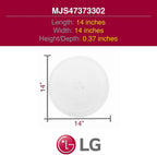 LG MJS47373302 Microwave Glass Turntable Tray