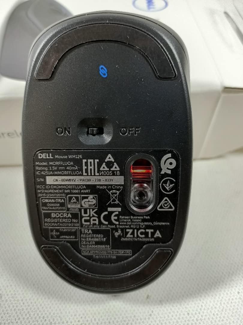 Dell WM126 RF Wireless Optical Mouse - Black