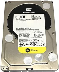 Western Digital WD3000FYYZ 3TB Enterprise HDD 7.2K RPM (Renewed)