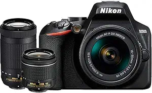 Nikon CRTNKD3500X2LENSK D3500 DSLR Dual Lens Kit Renewed