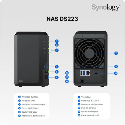 Synology DS223 DiskStation 2-Bay NAS