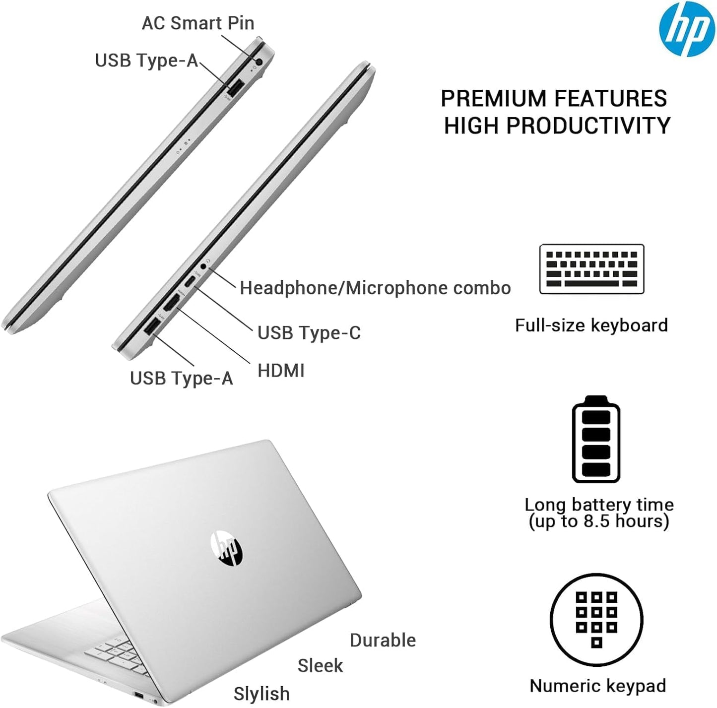 HP 2025 Flagship 17 Ryzen 5 Laptop - 1.5TB Storage