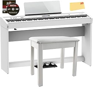 Roland AUS-FP-60X-WH-COMBO-PRO-V2 88-Key Digital Piano Bundle